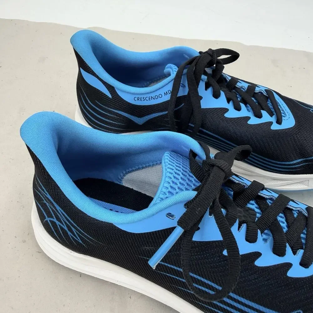 HOKA Crescendo 2 MD Track and Field Shoes 1155116 Black Blue Womens Size 8